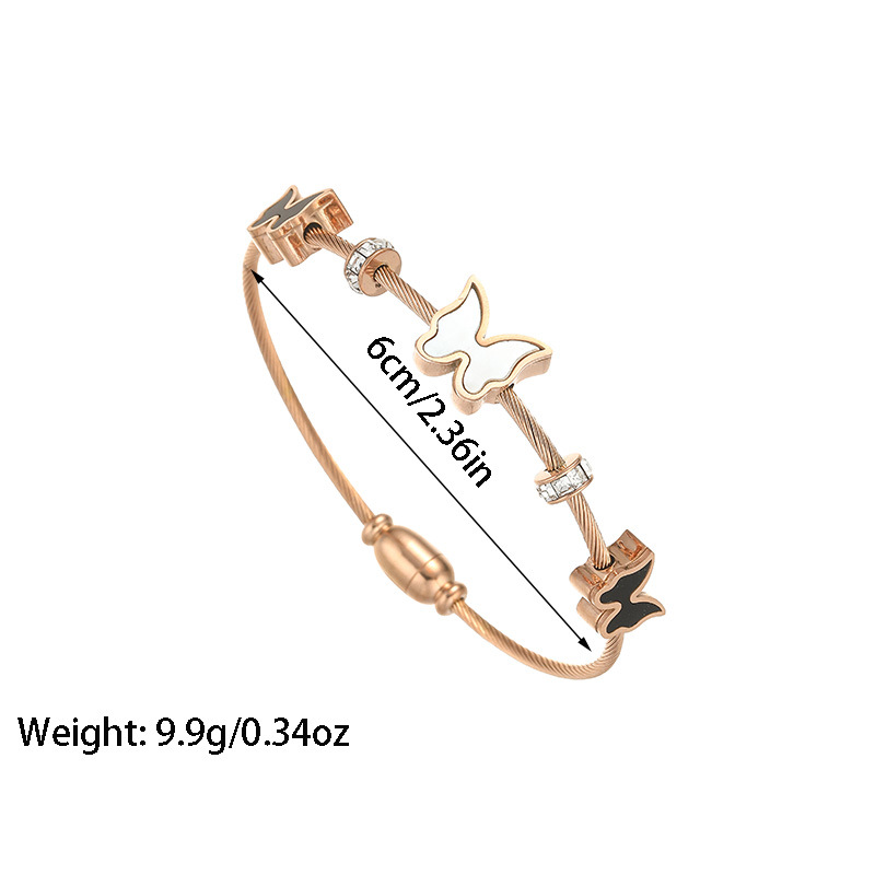 Bracelet designer Minimalist retro diamond studded titanium steel bracelet plated with 18K gold zircon charm bracelet free shipping bracelet for women