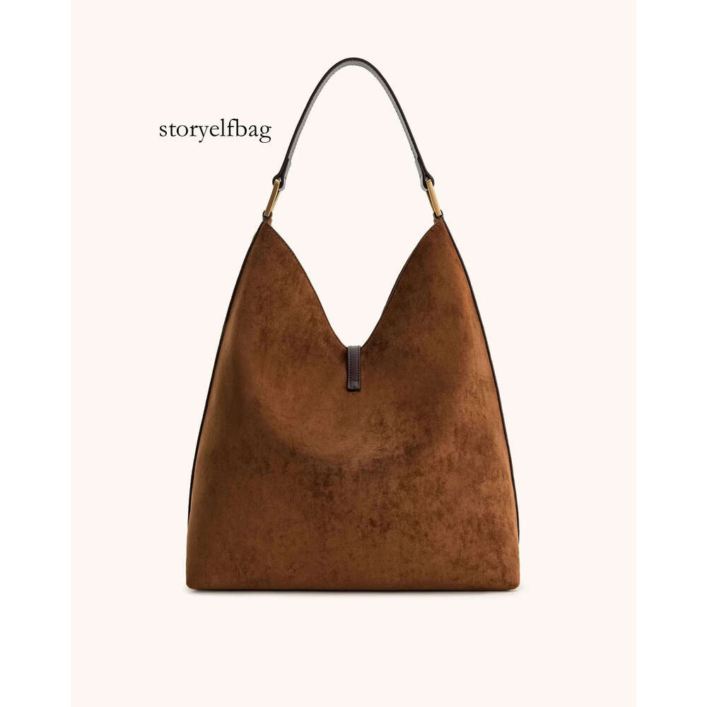 Aria Faux Suede Shoulder Large Capacity Solid Color Underarm Simple Casual Commuter Bag Designer Bags