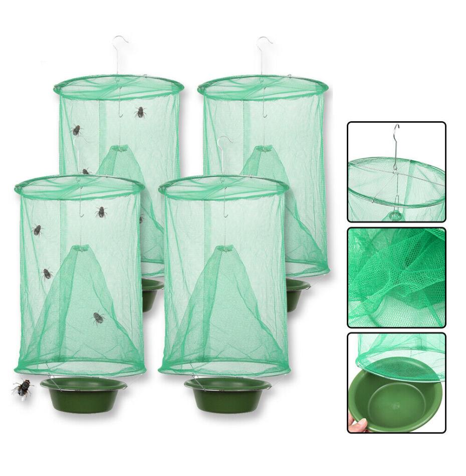 DHL The Ranch Fly Trapper Reusable Pest Bug Reusable Hanging Fly Catcher Killer Cage Mosquito Zapper Cage Net Trap9990769