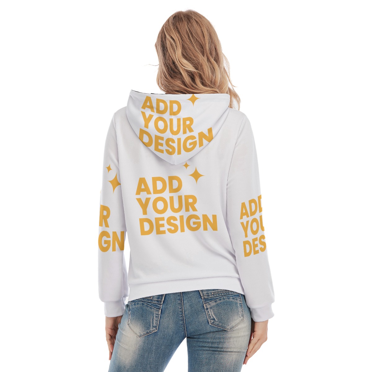 DHgatepod Women's Slim Fit Pullover Hoodie - All-Over Print Soft Scuba Fabric with Adjustable Hood