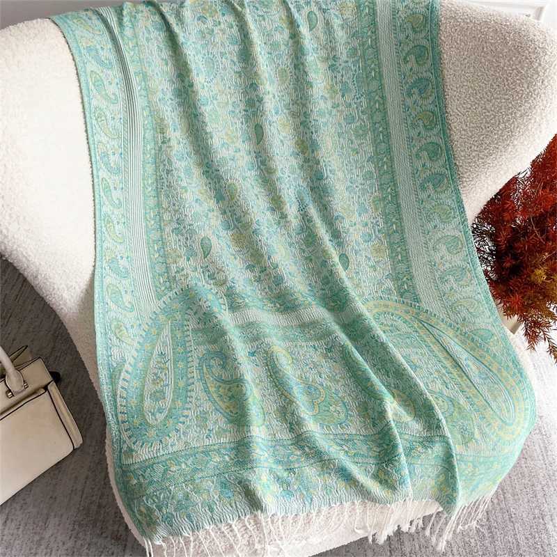 Bohemian Autumn Scarf Cashmere Women Jacquard Design Floral Female Thick Blanket Soft Bufanda Warm Shawl Poncho Stole J251129