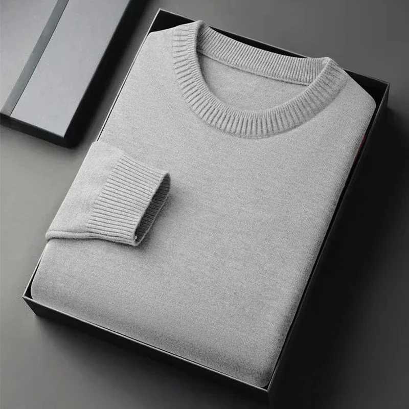 Mens Classic Crewneck Knit Pullover Sweater Long Sleeve Soft Casual Lightweight Solid Color Softwear for MenXJ251022