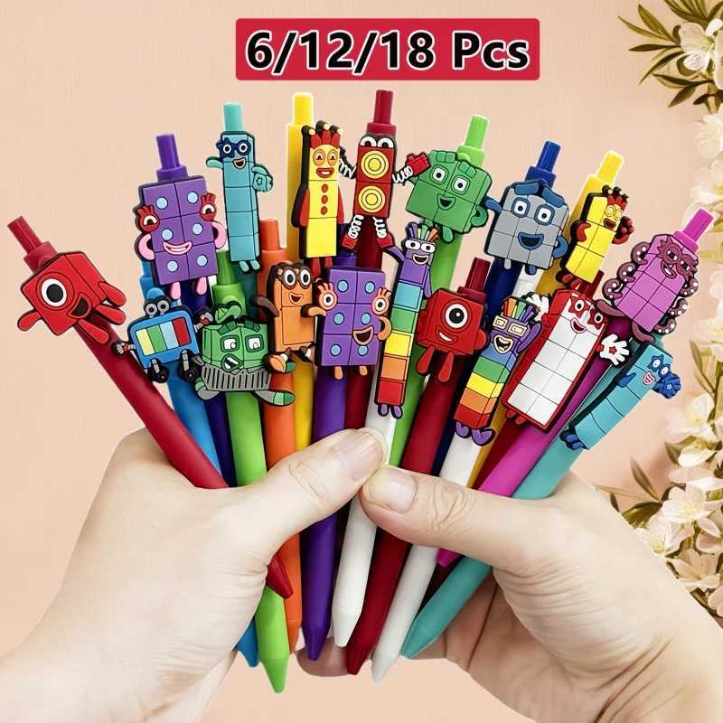61218 Building BlockShaped Pen Cute Number Building Block Ballpoint Pen Black Ink Fun writing tool with playful design J251022