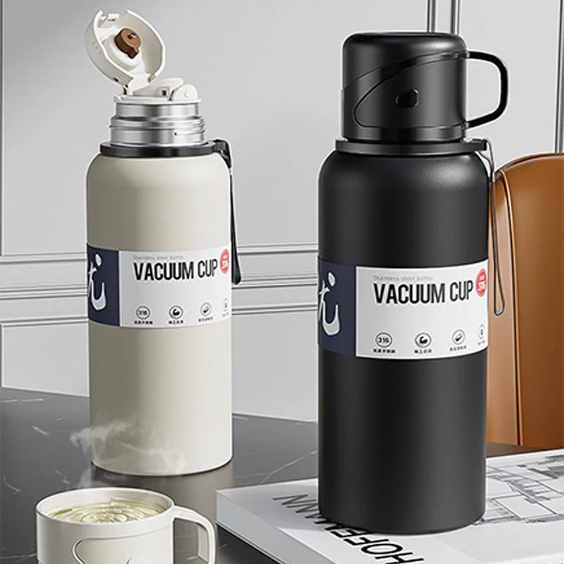 2L Thermal Large Capacity With Straw Stainless Steel Cold and Water Bottle Sport Thermos Cup 251018 W260226