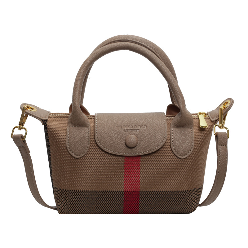 Designer bag free shipping 2025 new fashionable mini leisure Hobos bag retro check plaid tartan trendy cross body Bag white pink black brown