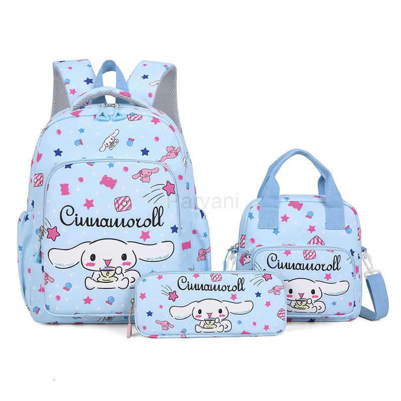 Sanrio Cute Hello Kitty Backpack Set for Girls 3 Piece kindergarten Pupil School Bag Pencil Case Kuromi for Kids 47 Years cartoon L251022