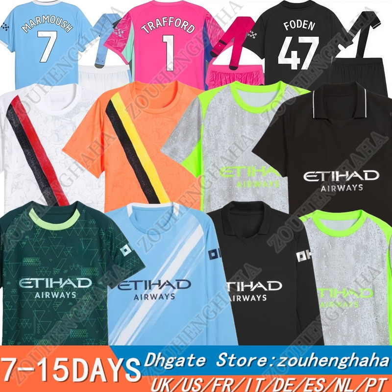 25 26 man CITY HAALAND Soccer Jerseys 2025 2026 Home Away Third FODEN MARMOUSH BERNARDO GUNDGAN GREALISH RODRIGO KOVACIC Fan Player Men Kids Football Jersey Shirt kit