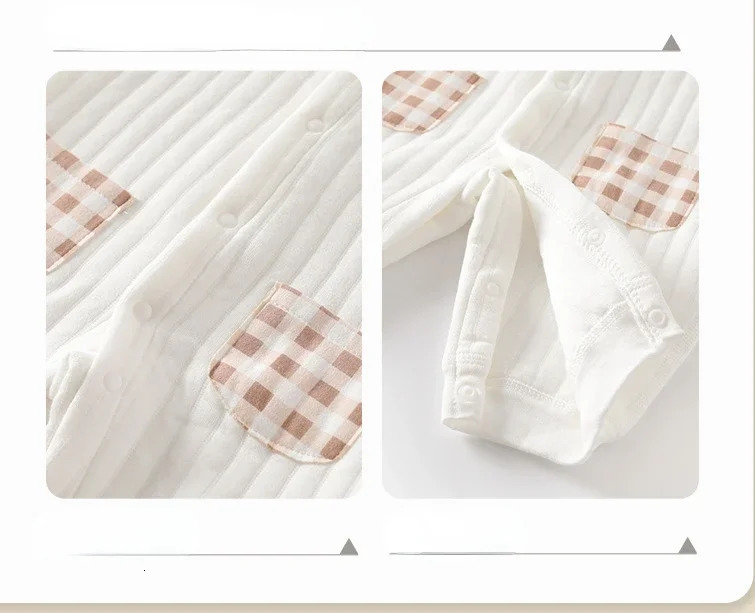 born Baby Jumpsuit Clothes Winter Thickened Romper Boys Girls Cute Embroidery Bear Bodysuit Autumn Clothing 0136M 251022