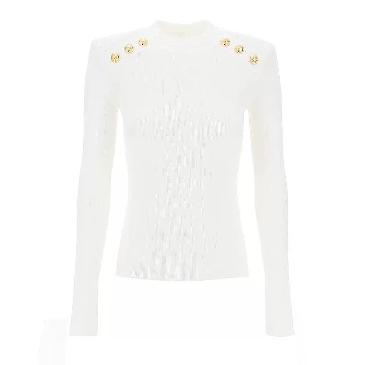 Spring and Autumn High-end Fashion Wool Blended Knitted Bottom Top Slim-fit Elegant Women's Black Crew Neck Pullover Sweater