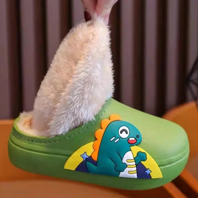 Childrens Cotton Slippers Winter Boys Cute Girls Indoor Children Parentchild Baby Hairy Shoes 251022