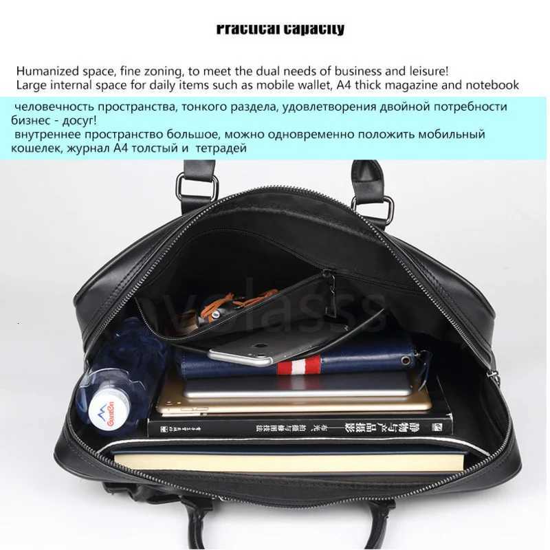 New Men Messenger Computer Bag Man 14inch Leather Laptop Briefcase Handbag Single Bolso Bags Bandolera Hombre Sac Homme Women W251022
