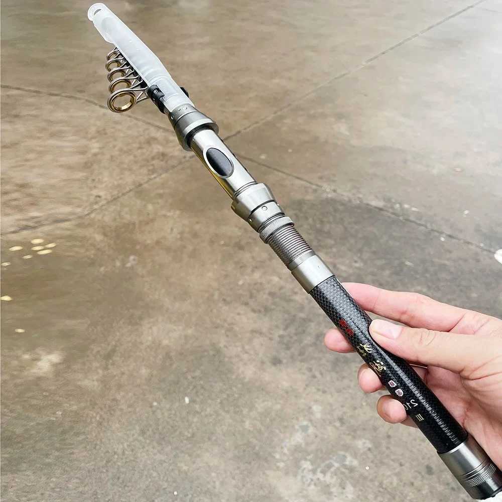 Carbon Telescopic Pole 15m 18m 21m 24m Multifunction Fishing Rod Portable Travel Spinning Fishing Rods for Fish Tackle PescaW251022