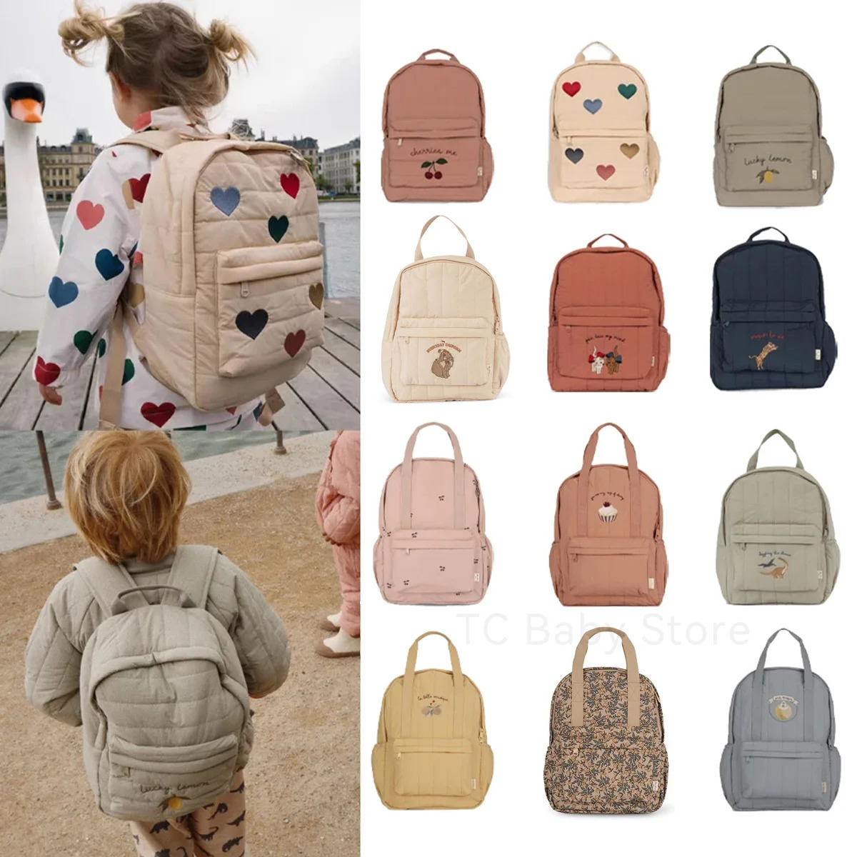 KS Baby Backpack Parentchild Kids Schoolbag Kindergarten Bags Traveling Cherry Childrens Boys Girls Mom Storage 251021