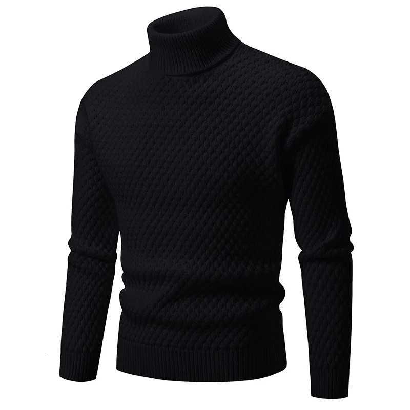 New Turtleneck Sweater Casual Mens Rollneck Knitted Pullover Sweater Keep Warm Men Jumper Woolen Sweater Winter StreetwearXJ251022