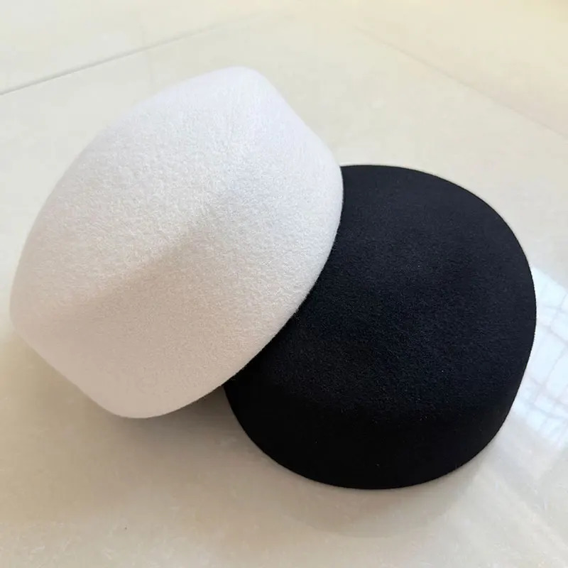 Retro Flight Attendant Ball Hat Womens 100 Wool Felt Beret Party Charming Hat Wedding Cocktail Party Medicine Box Hat251029