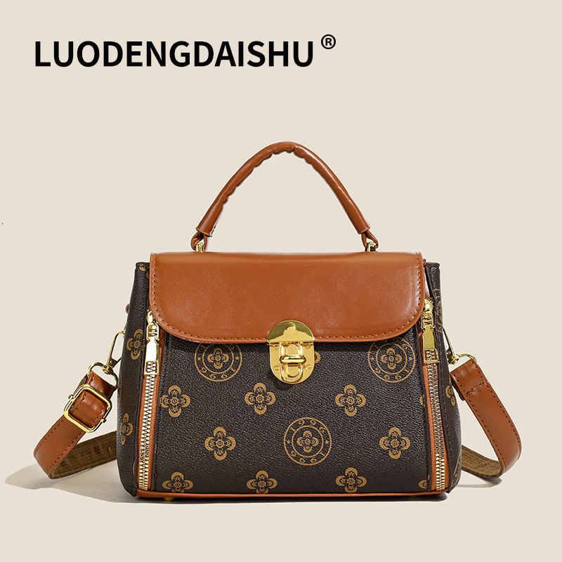 Luxury Brand Designer Bag Letter Print Handbag Women's Small Square Bag New Autumn High-End Exquisite Shoulder Crossbody Bag