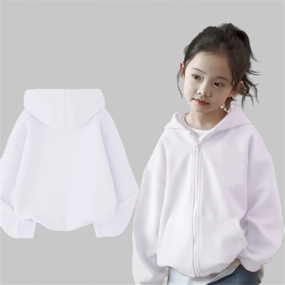 Children tops Zipper style Hoodies Coat Boy black Girls Pink Age 312 Kids Sweatshirt festival gifts Solid color i251021