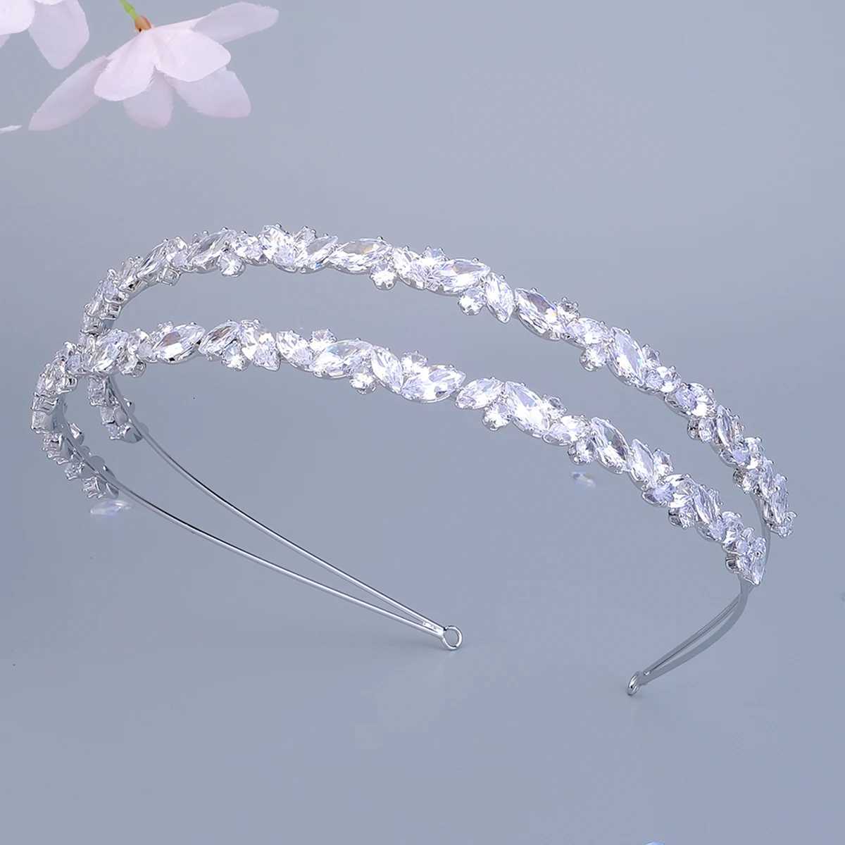 Double Crystal Hair Bands For Women and Girls Simple Fashion Tiara Party Headpieces Accessories Bridesmaid Gifts V251022