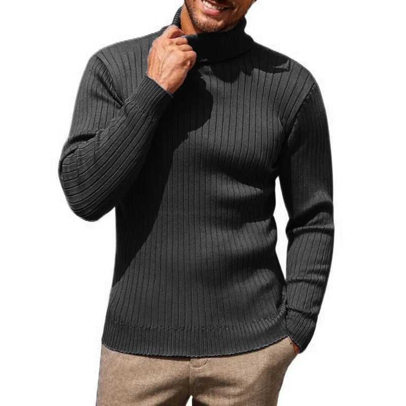 Mens Turtleneck Sweaters Long Sleeve Knitted Lightweight Casual Pullover Sweater Fall Winter Spring Warm Outwear Ribbed SweaterXJ251022
