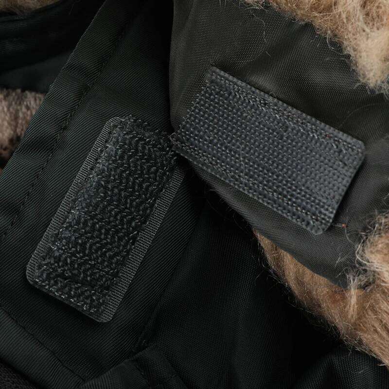 Winter Men's Black Padded Jacket Removable Hood Durable Windproof Fabric Embroidery Decorative Side Pockets Sleeve Zipper
