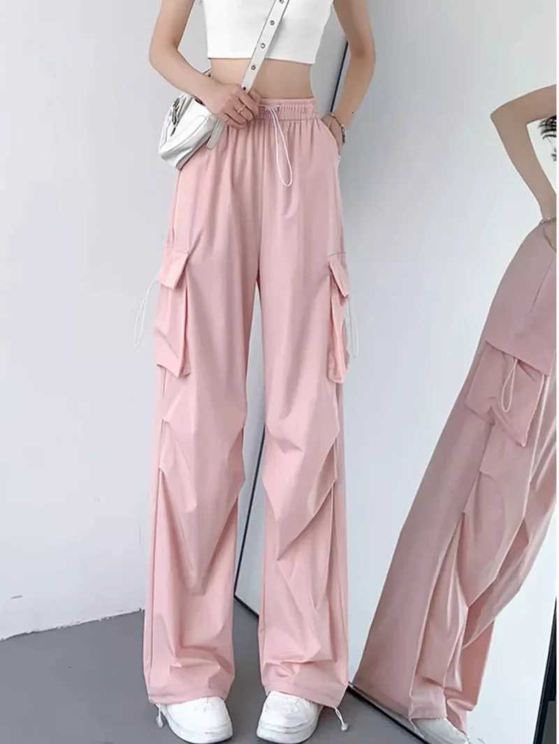 Cargo Pant Women Wide Leg Pants Summer Autumn Fashion Female High Waist Streetwear Loose Casual Pants Straight TrousersT251022