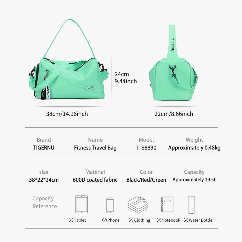 Tigernu Travel For Women Handbag Lightweight Sport Bags Female Duffle Girls Crossbody Men Shoulder Bag