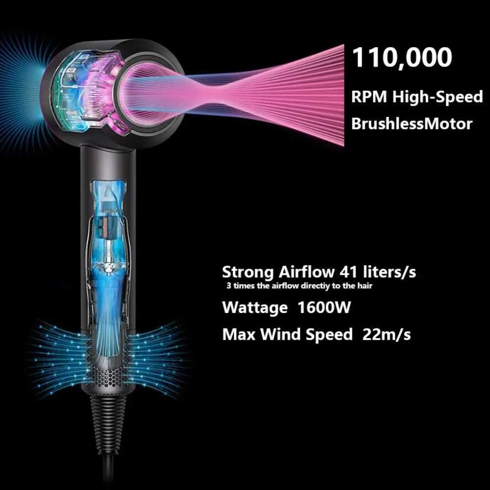 Professional Ionic Hair Dryer with Anion Technology HotCold Air Lightweight 5 in 1 Styling Tool for Easy BlowoutsXJ251022