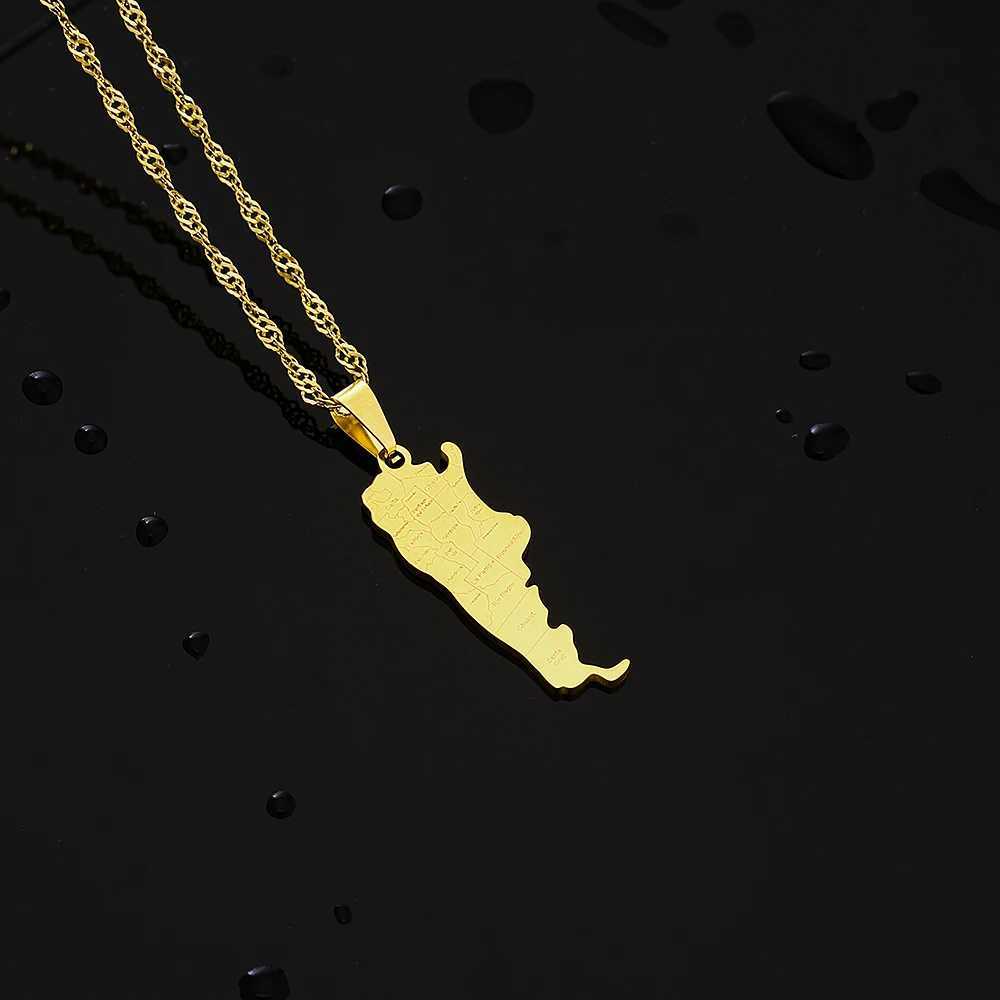 Fashion Argentina Map City Pendant Necklace Stainless Steel Men Women Gold Color Ethnic Maps Jewelry Gift V251022