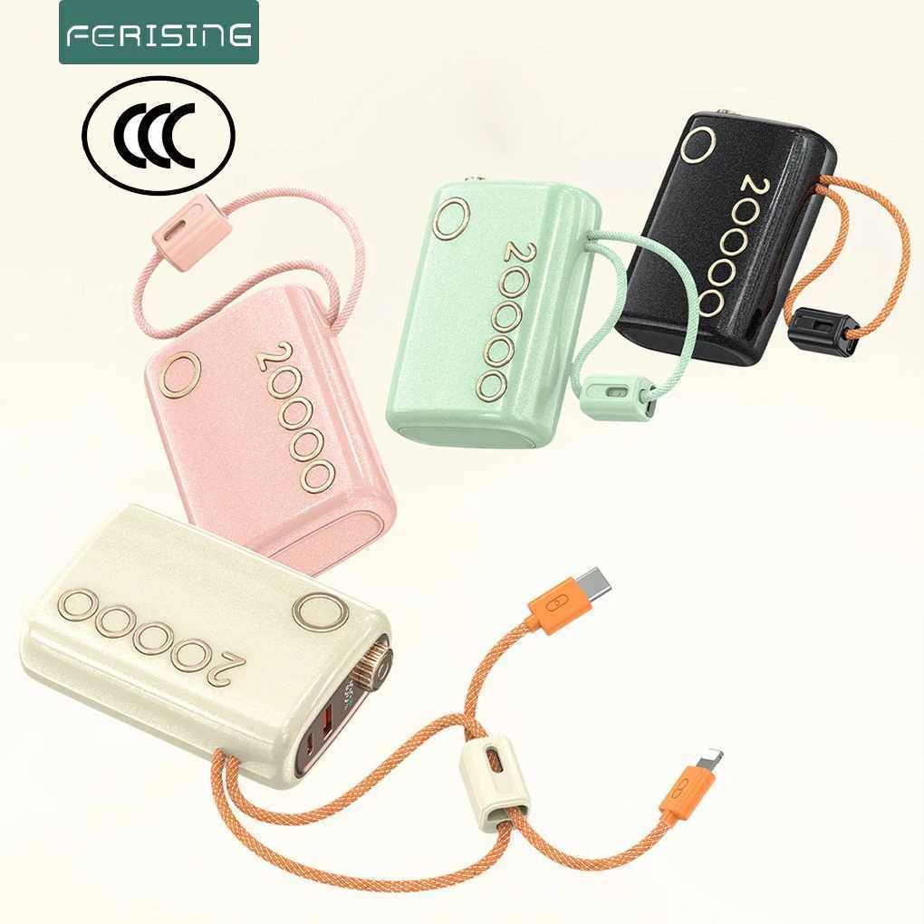 20000mAh 66W Fast Charging Power Bank Built in Cable Hanging Portable Large Capacity CCC Certified China Standard J251114