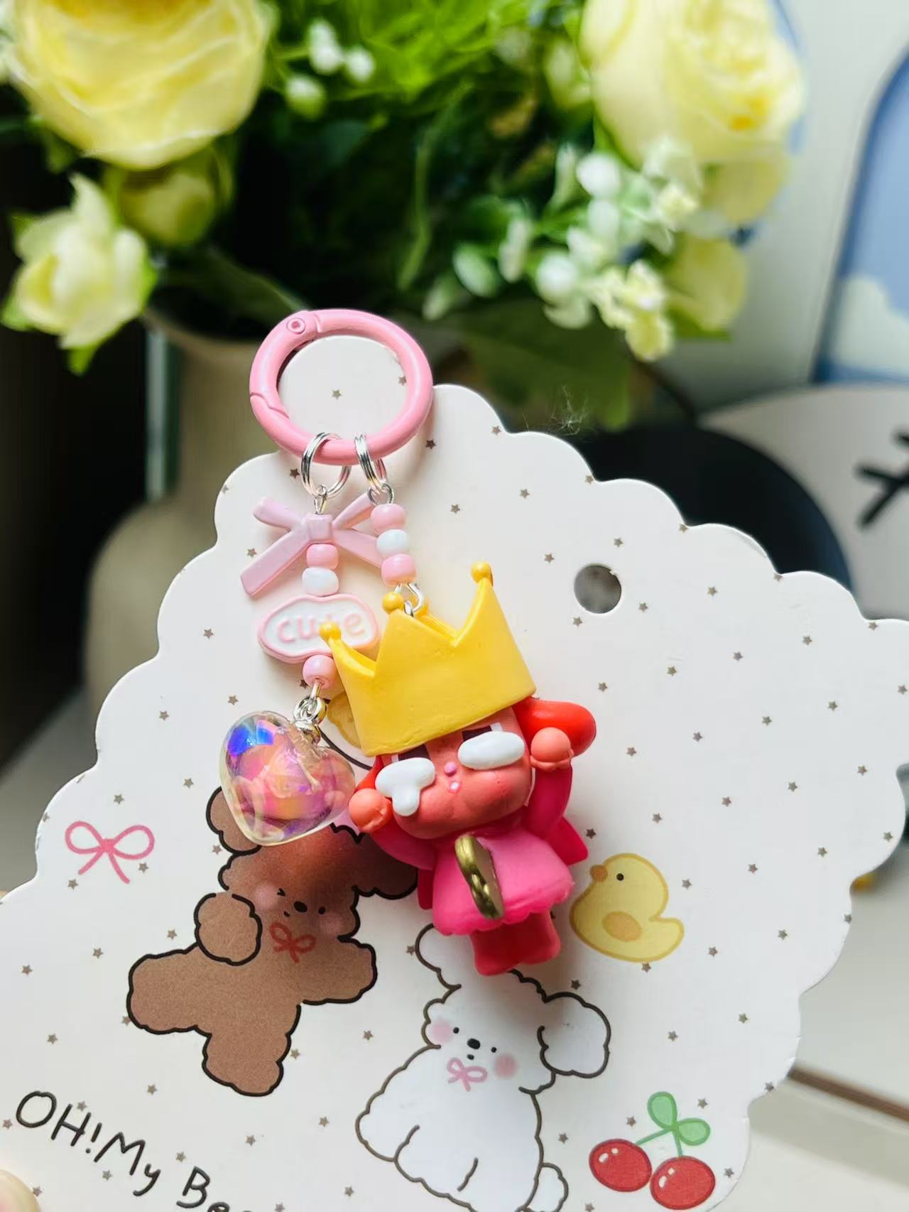 Hot selling Crybaby Diy handmade production Diy Creative Keychain for backpacks phones pendant fans gift Pendant Novelty Charm Unique Pendant