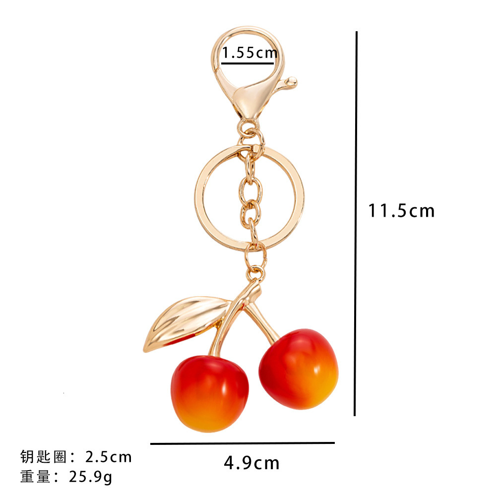 cherry exquisite car keychain multicolor fashion women's bag pendant accessories