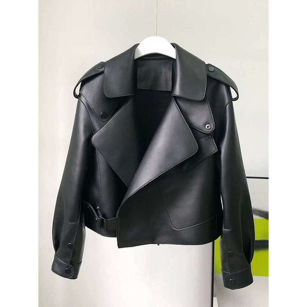 Fitaylor Spring Autumn Women PU Jacket Casual Lady Windproof Motorcycle Leather Coat