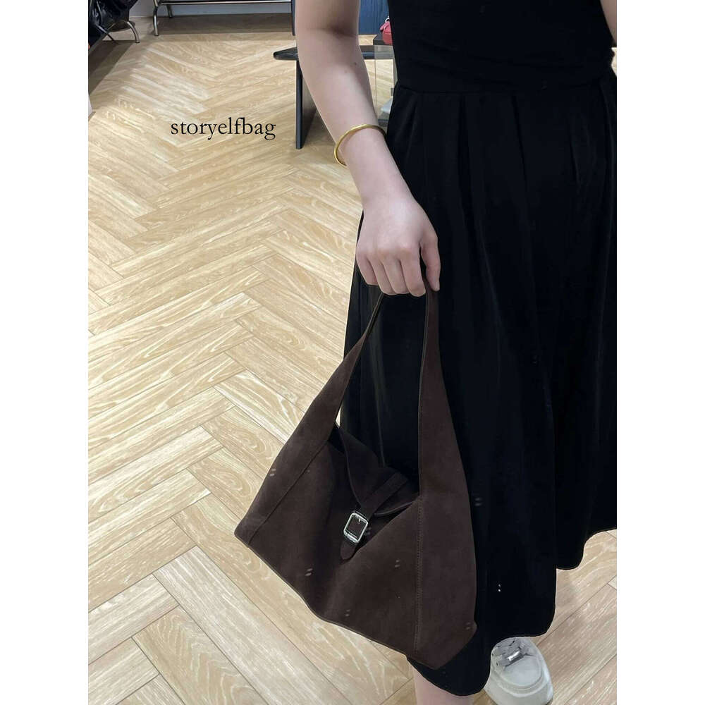 Genuine Grade Suede Leather Women's Tote Designer Brand Cowhide Ladies Shoulder Underarm Bag Small Handbag