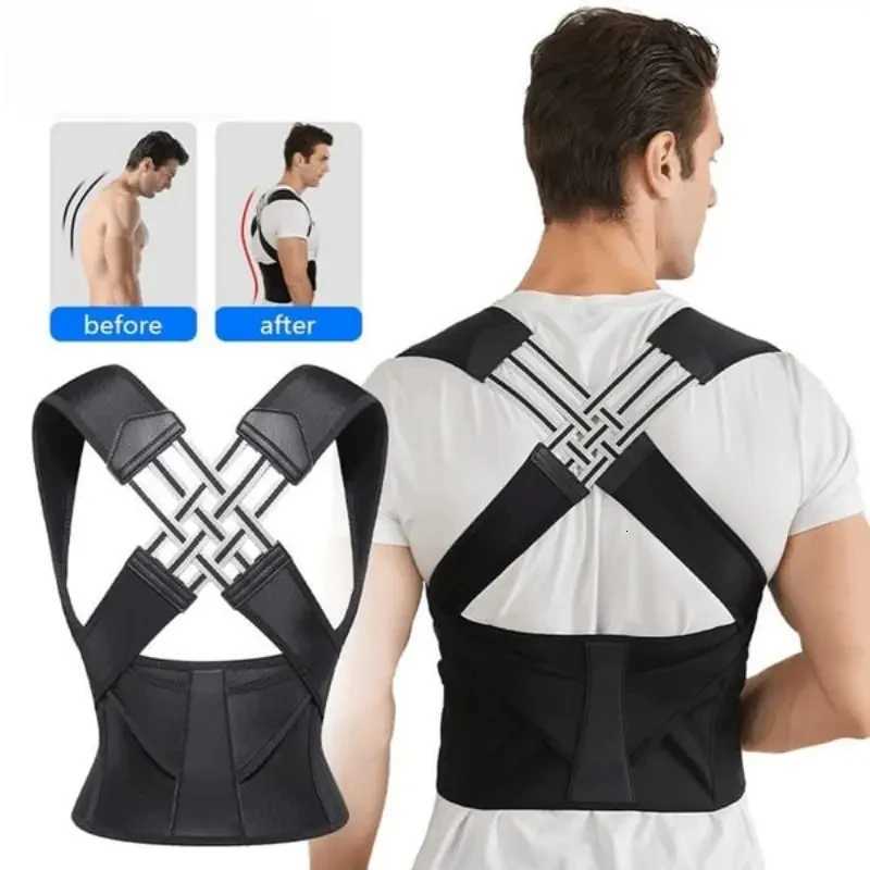 Adjustable Back Posture Belt Office Home Gym Unisex Improve Spine Clavicle Brace Posture Vest Back Posture Corrector Belt D251022