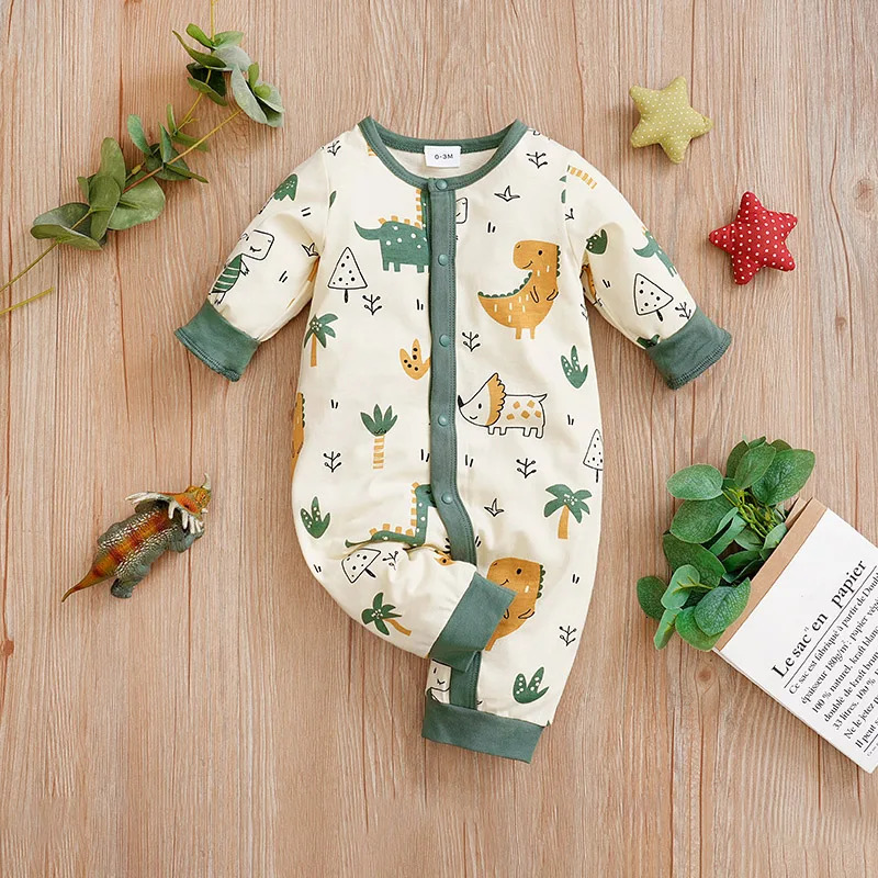 born Baby Boys Infant Outfit Clothes Toddler Jumpsuit Costume Romper Onesie Long Sleeve Print Spring and Autumn Girls 251022