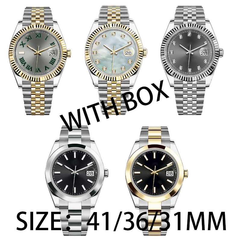 Classic designer stainless steel strap watch mens and womens luxury automatic mechanical watch fashionable and simple business watch 41MM 36MM 31MM Christmas gift