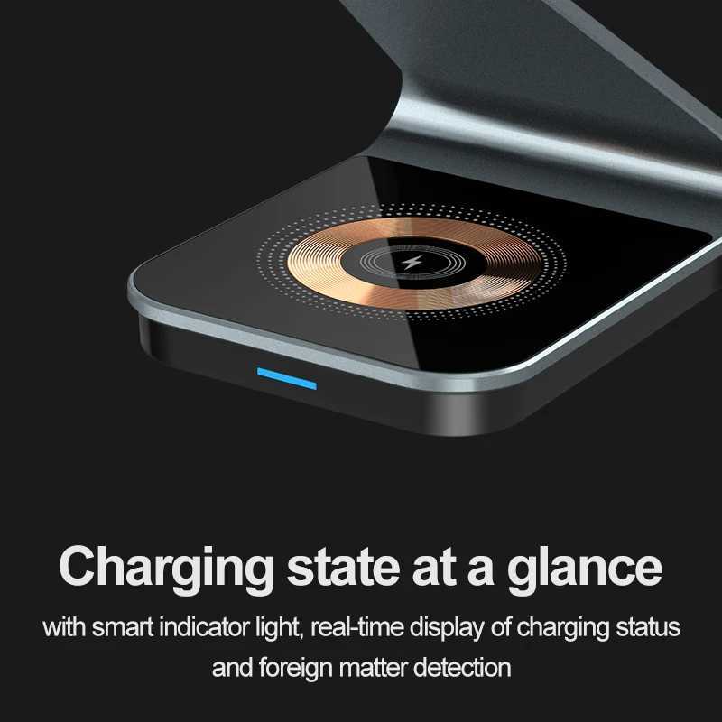 Magnetic Wireless Charger 3 In 1 Mobile Phone Holder Fast Charging Station For iPhone16 15 14 13 12 Airpods iWatch J251114