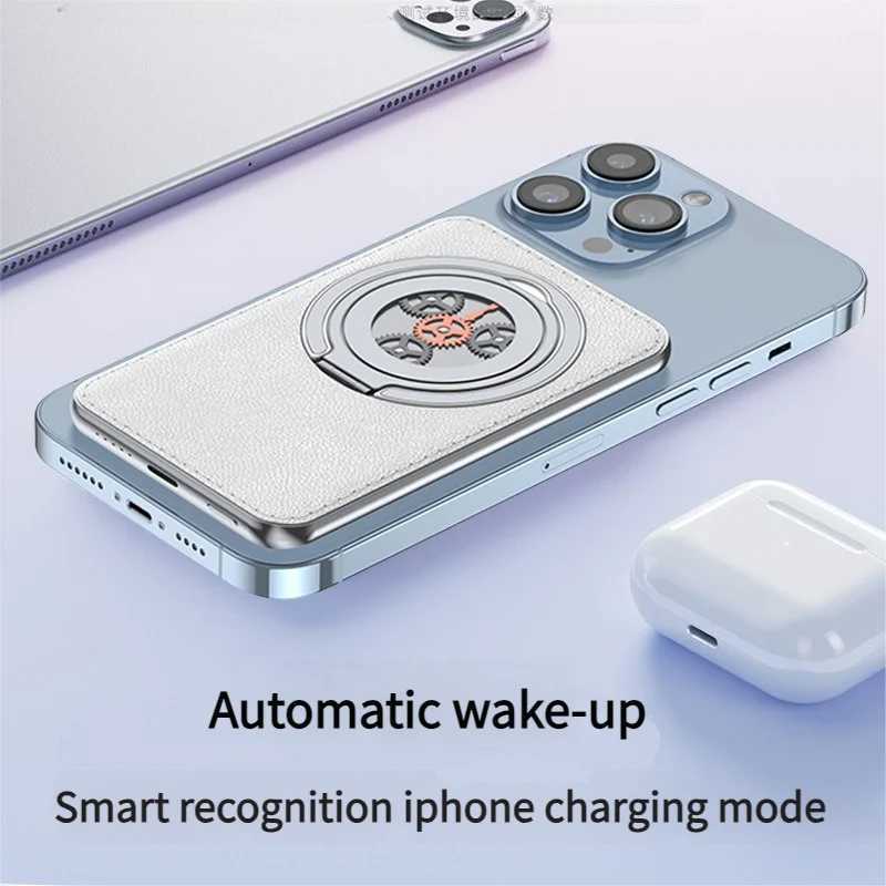 New Mechanical Style With Bracket 10000mah Power Bank For Magnetic Wireless Fast Charging Portable Battery For iPhone J251114