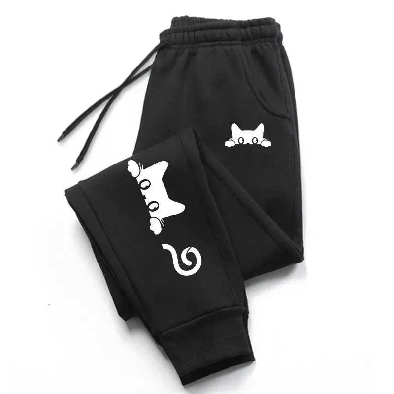 Cute Cat Printed Womens Sweatpants Daily Casual Fashion Trousers Sports Jogging Sweat Woman Pants Outdoors Street Hot Sale PantsT251022