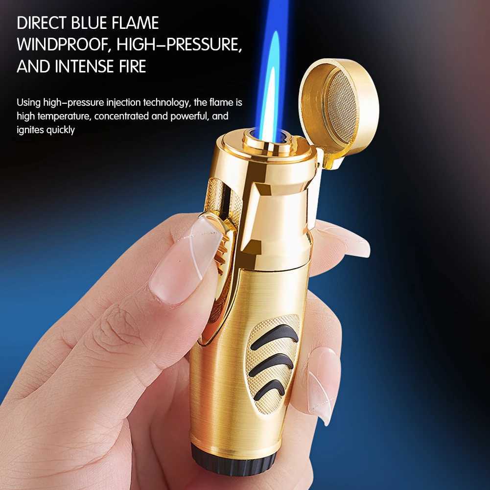 Flames Lighter Adjustables Dual Flames Lighters Small Portable Windproof Lighter Present for Men C251022