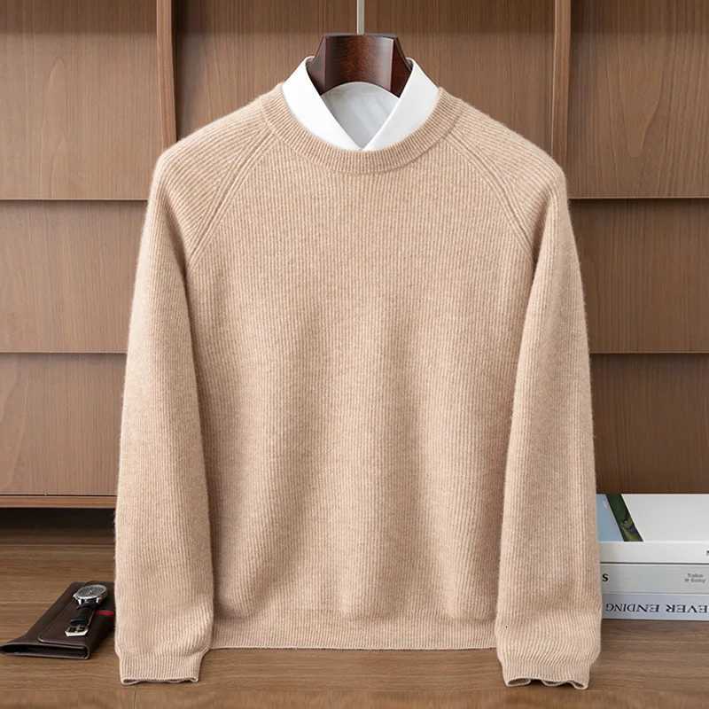 100 Pure Cashmere Sweater Men Oneck Basic Pullover Autumn Winter Soft Warm Comfy Bottom Cashmere Knitwear High Quality TopsXJ251022