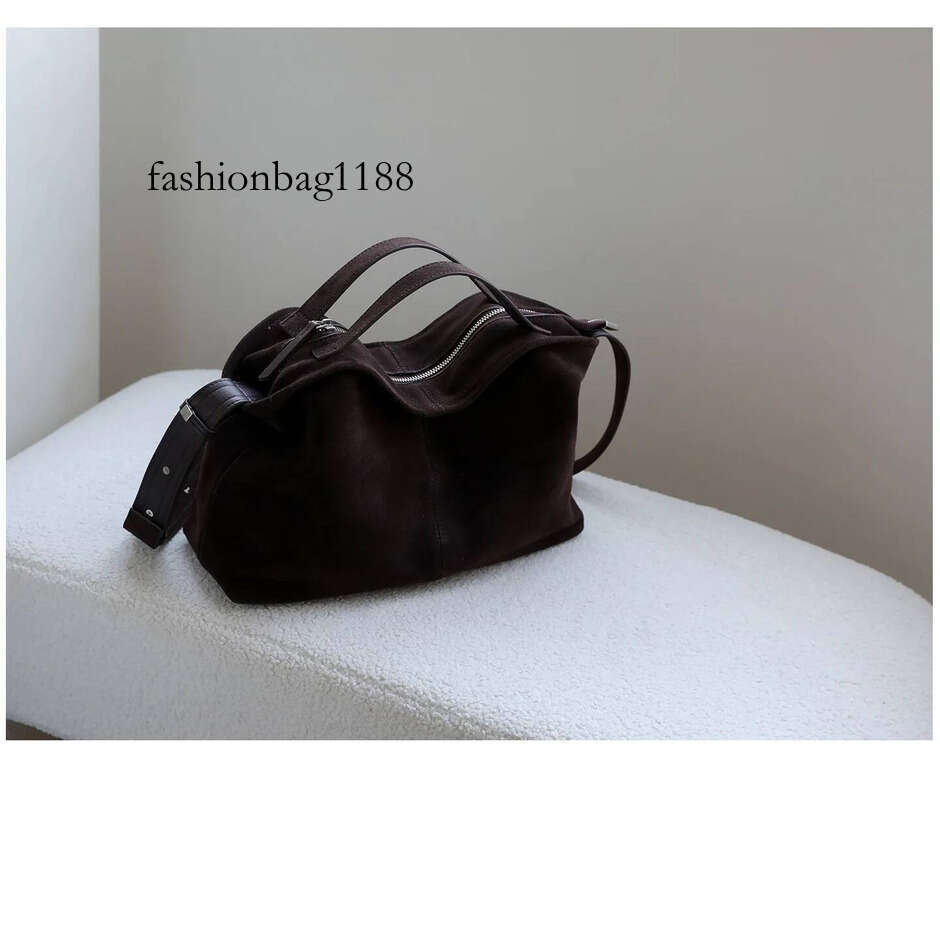 Motingsome Natural Suede Leather Women Roomy Shoulder Handbag and Purse Lazy Style Soft Matte Cowhide Tote Bags New In