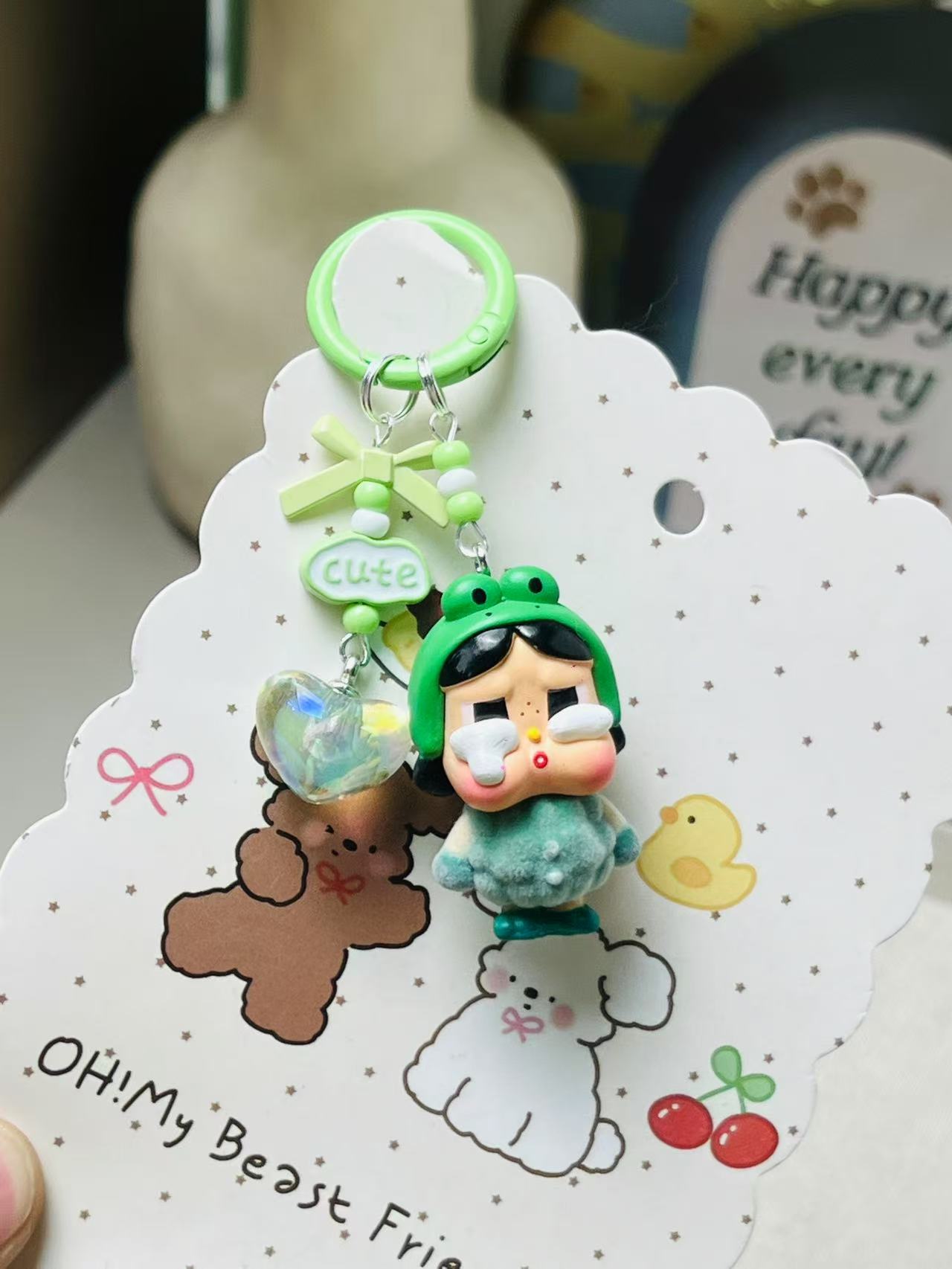 Hot selling Crybaby Diy handmade production Diy Creative Keychain for backpacks phones pendant fans gift Pendant Novelty Charm Unique Pendant