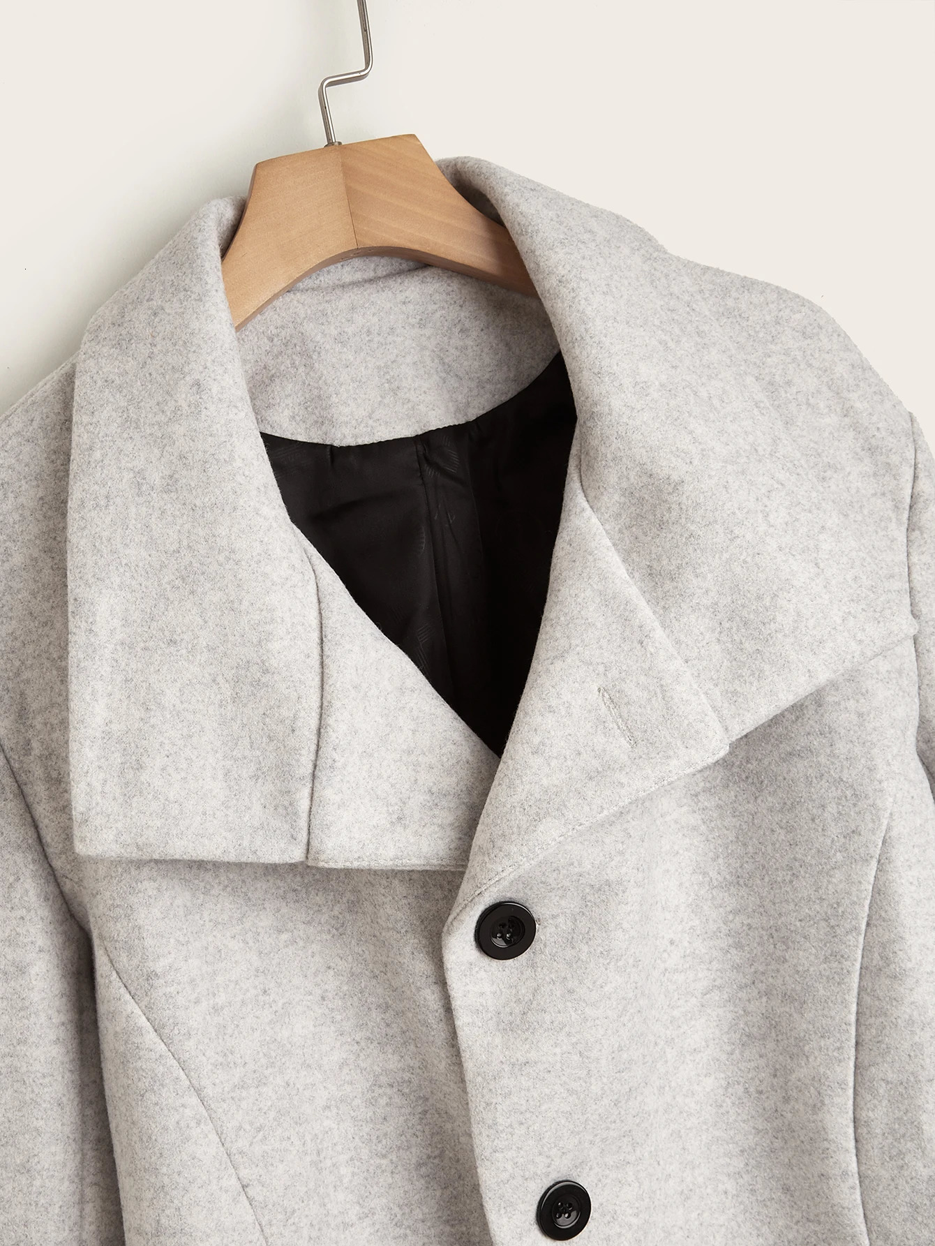 Winter Thickened Overcoat for Men Wool Blend Long Coat with Stand Collar Streetwear 251017