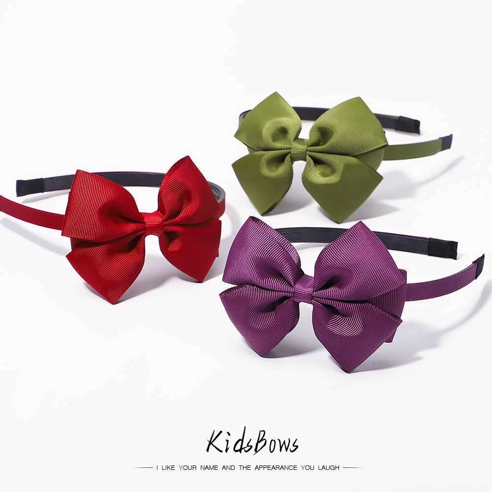 Fashion 1 Pcs Solid Color Large Bow Hairband for Women Korean Retro Headband Girls Vintage Hoop for Hair Bands Hair Accessories V251022