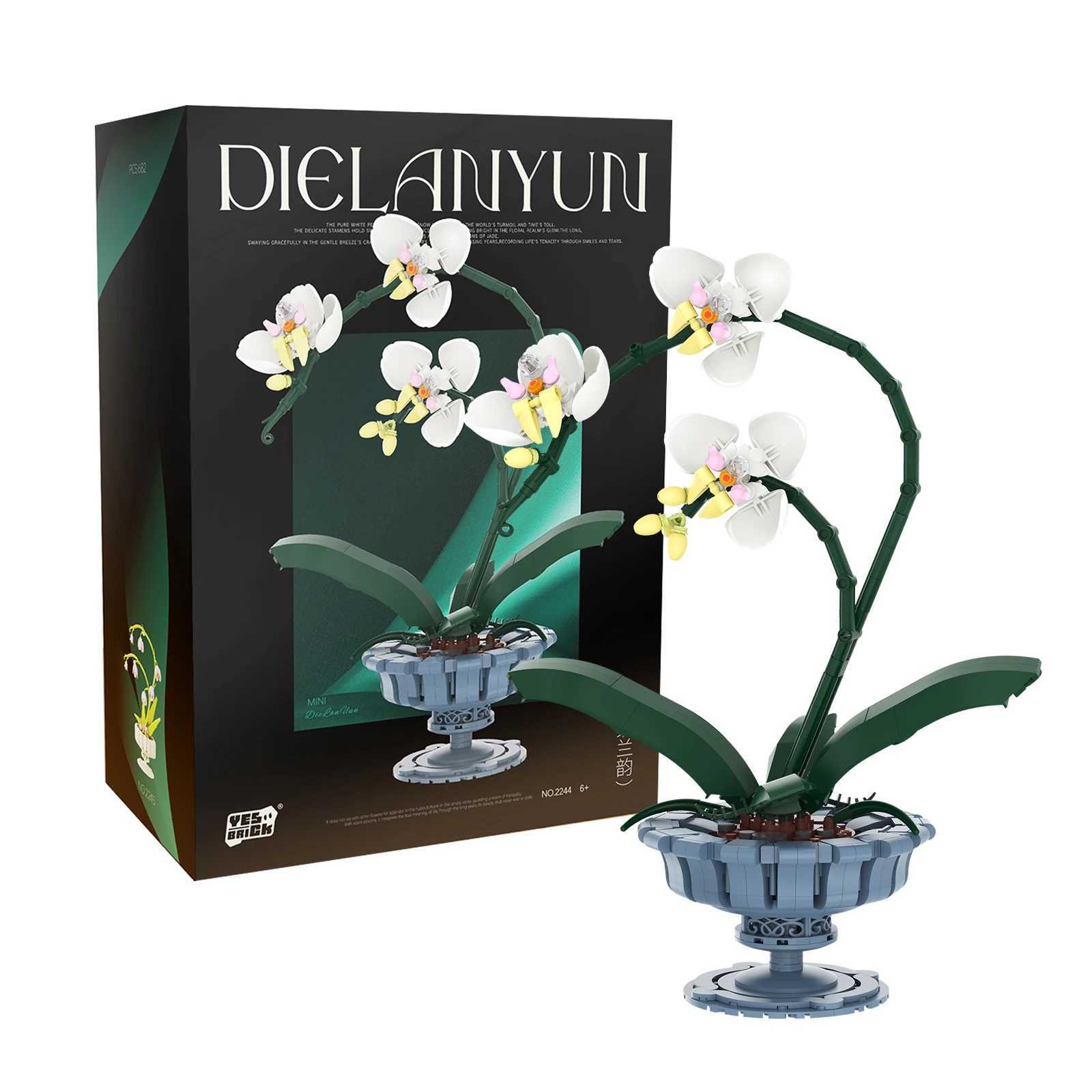 Simulation home orchid series building blocks encounter the elegant charm of orchids in building blocks a childrens education J251022