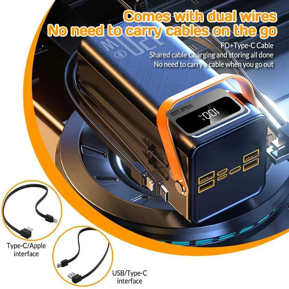 Portable Power Bank 120W 80000mAH Super Fast Charger Large Capacity External Battery Supports Simultaneous Charging of 7 Devices J251114