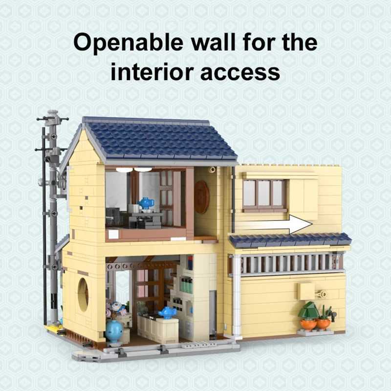 1200PCS JapaneseTea House Building Blocks City Street View Model Bricks Set With Light Idea Desktop Decoration Children DIY Toys J251022