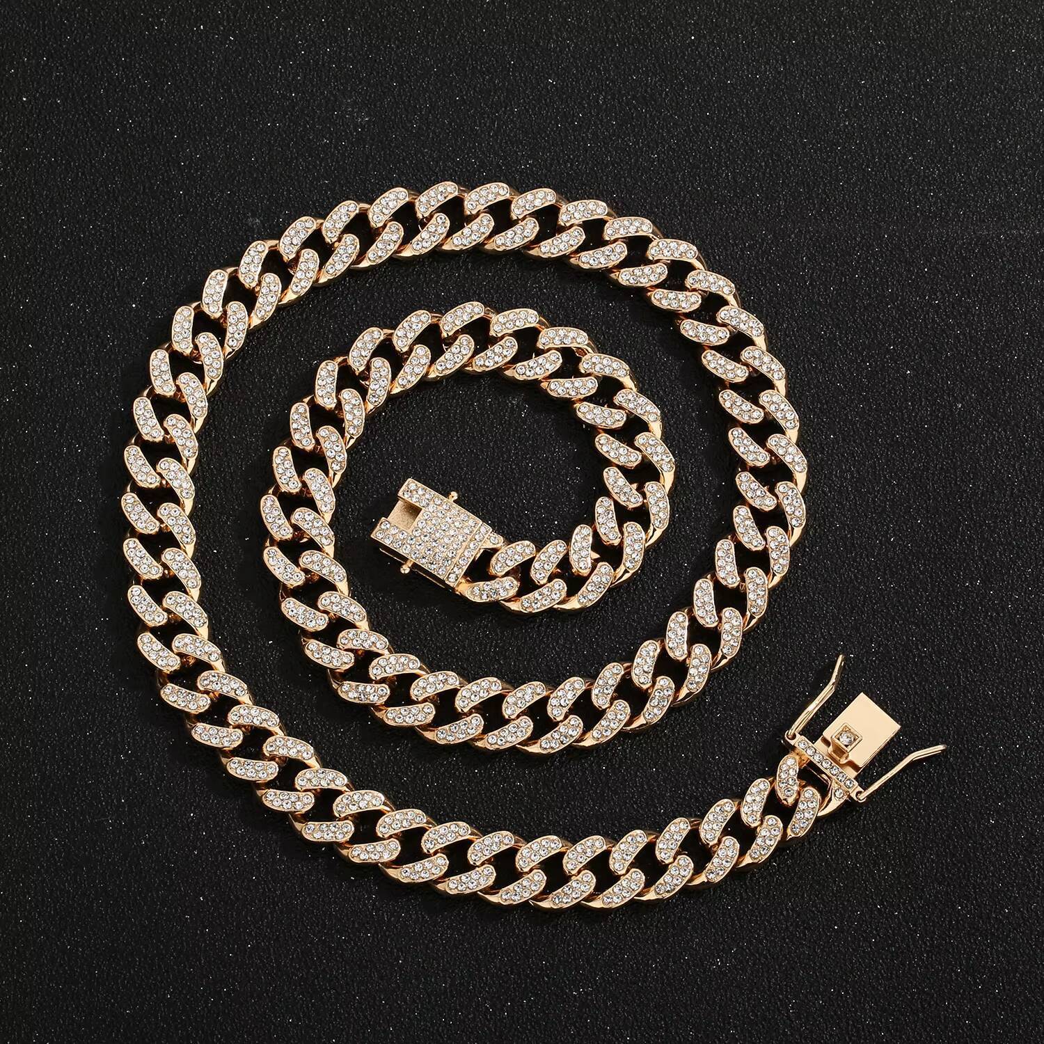 High Quality Cuban Hip Hop Jewelry VVS Moissanite Ice Out Cuban Chain Necklace Men Women Fashion Jewelry Suitable for Party