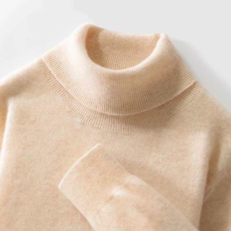 FallWinter 12Needle Flat Lapel 100 Pure Wool Mens Long Sleeve Pullover Knitted Bottoming Shirt InsideXJ251022